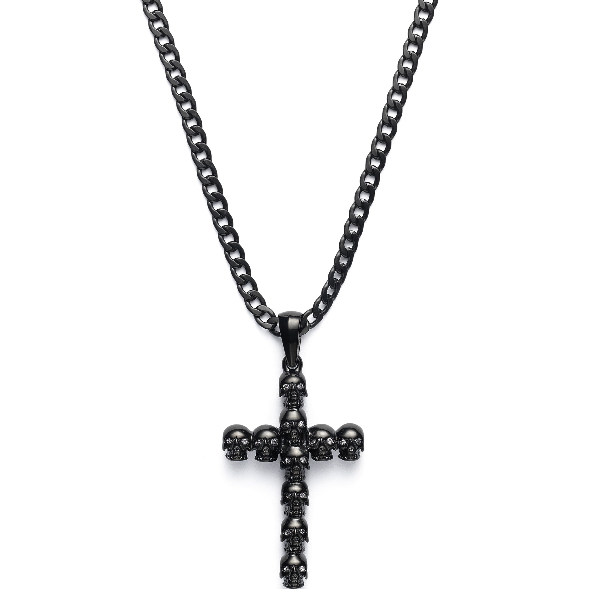 SKULL CROSS WHITE EYES