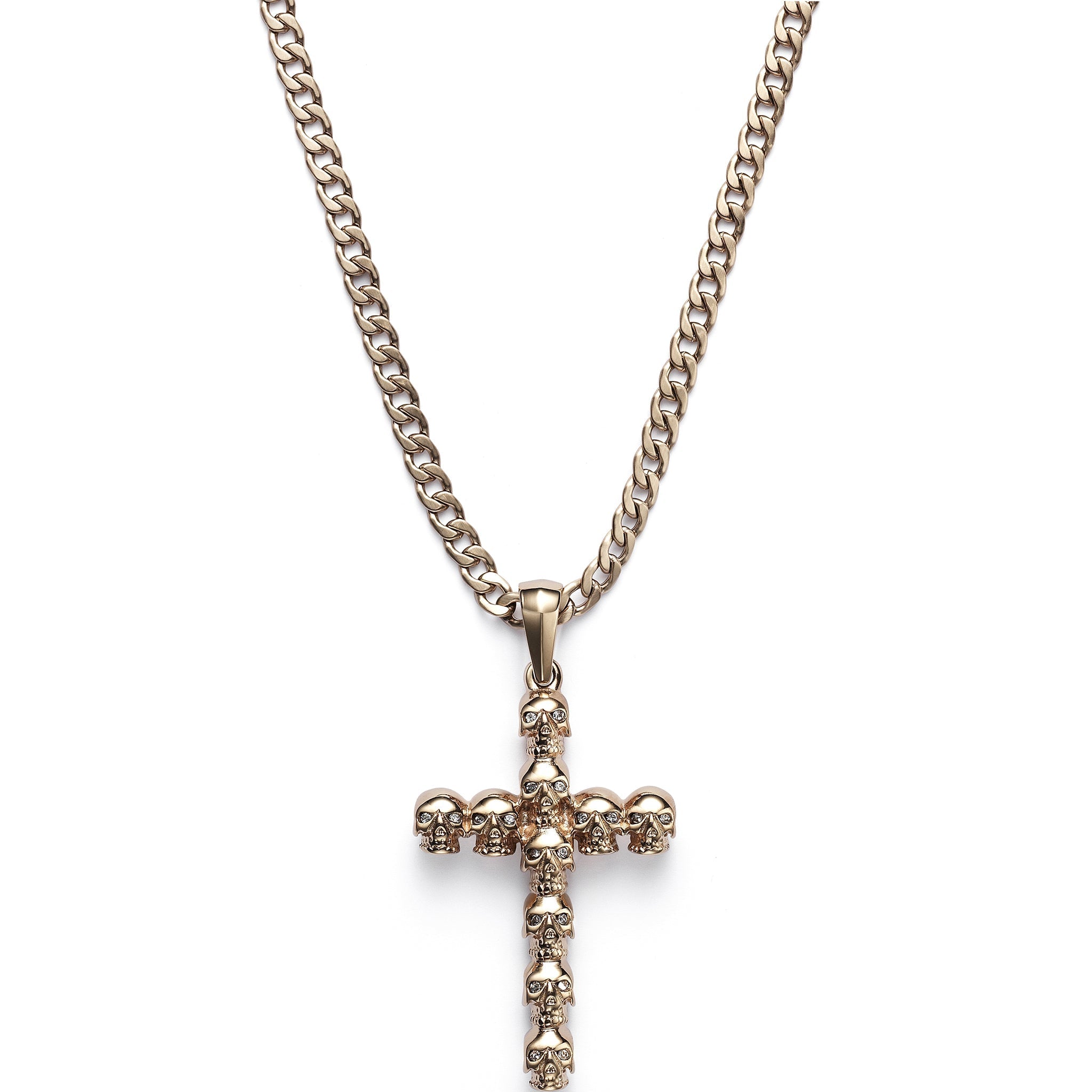 SKULL CROSS WHITE EYES