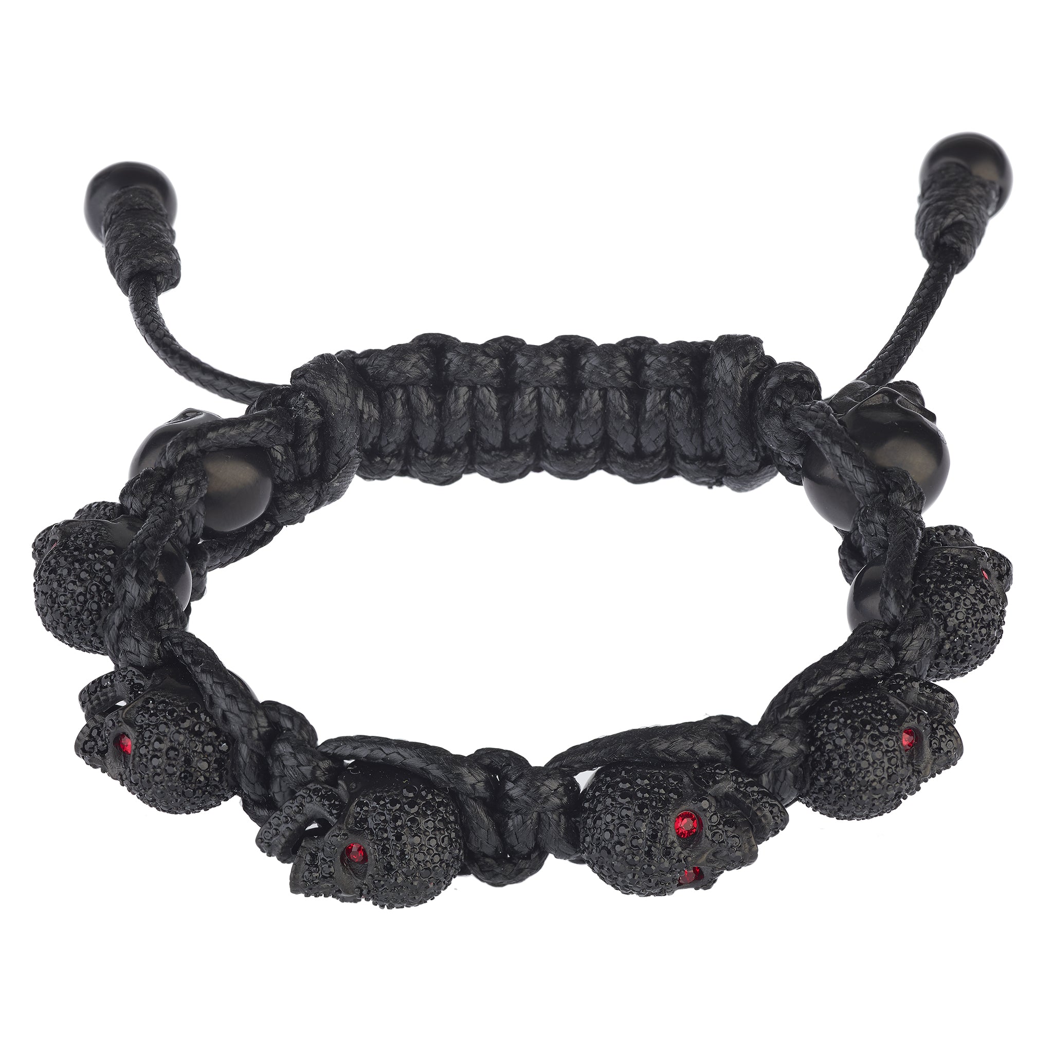 SKULLY CRYSTALS - BLACK & RED