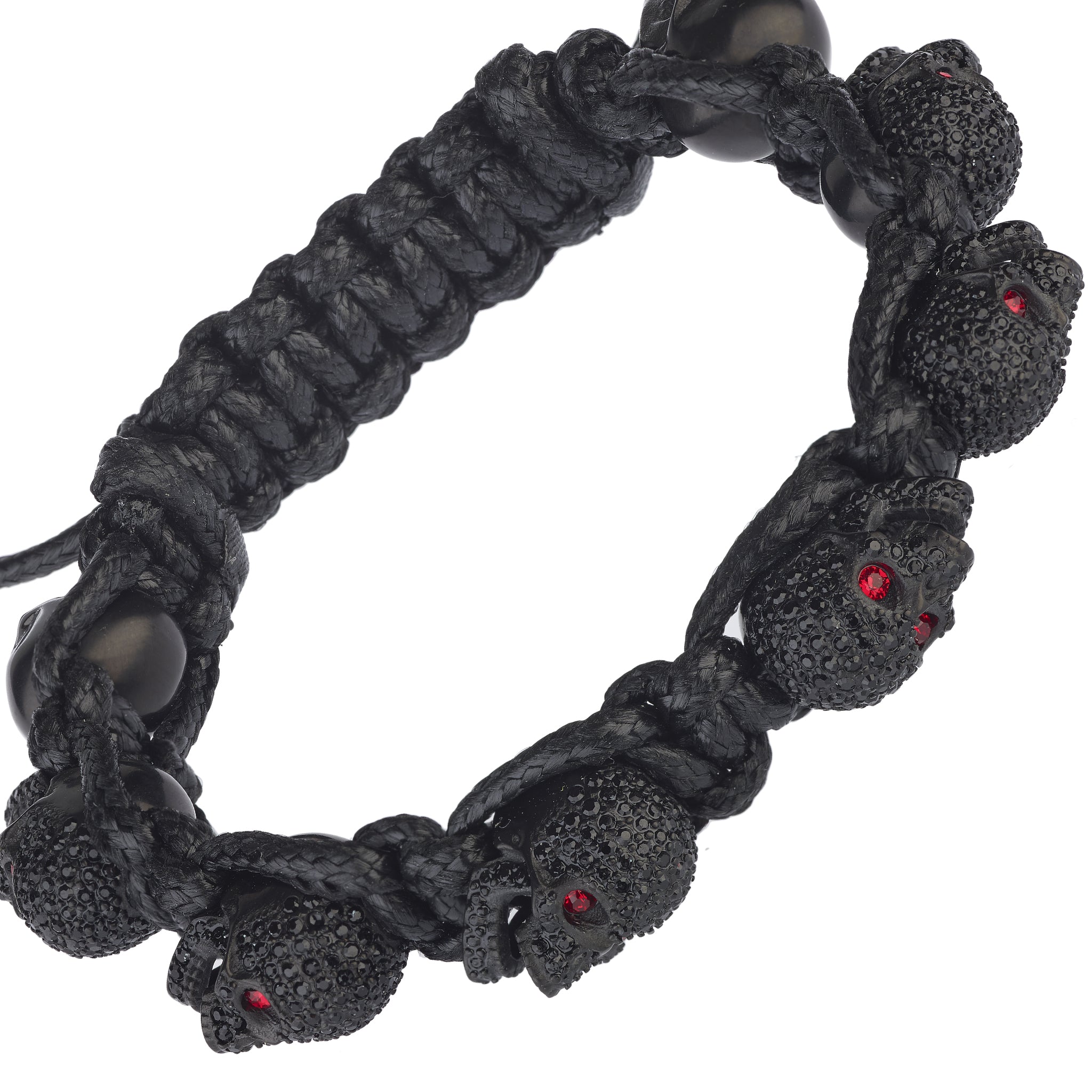 SKULLY CRYSTALS - BLACK & RED
