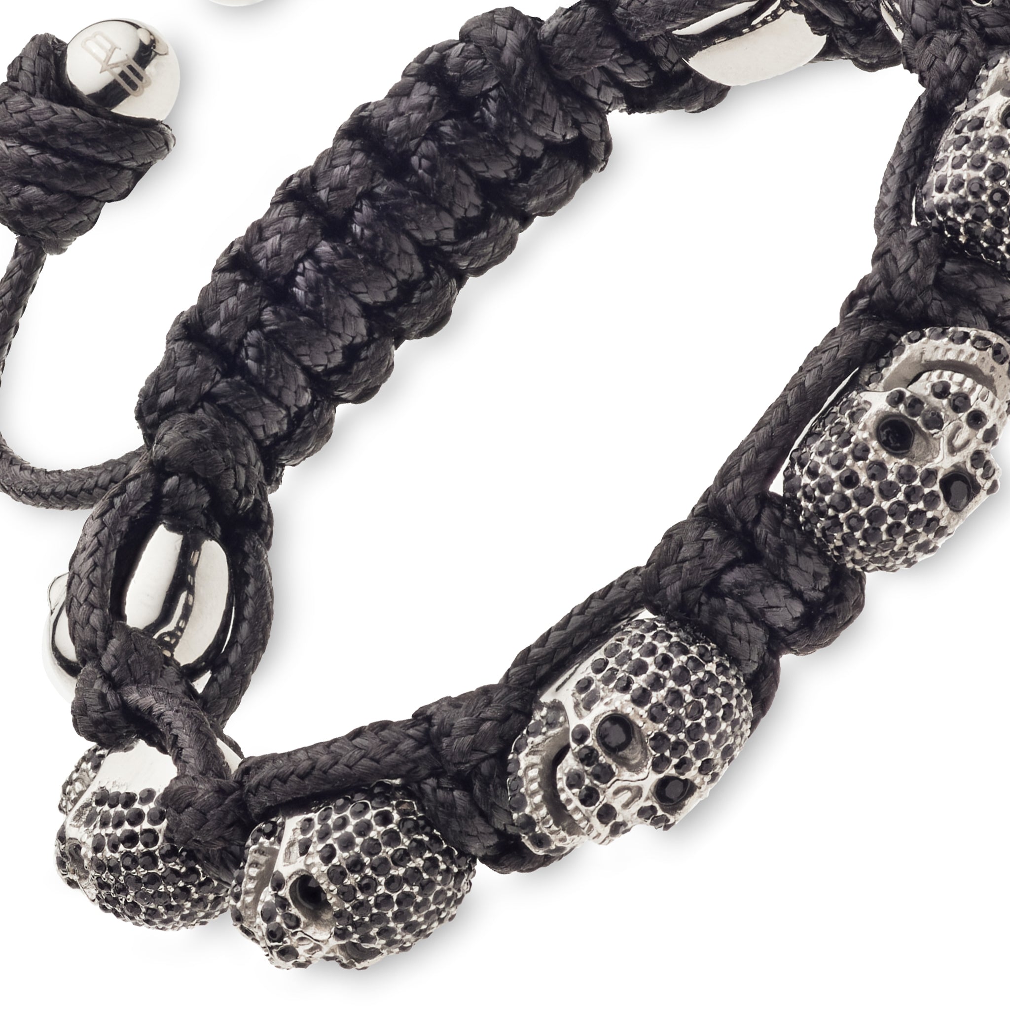 SKULLY CRYSTAL - SILVER & BLACK