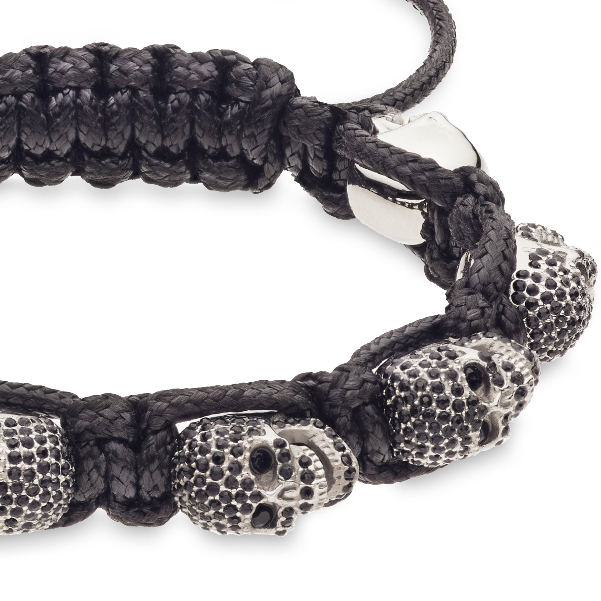 SKULLY CRYSTAL - SILVER & BLACK