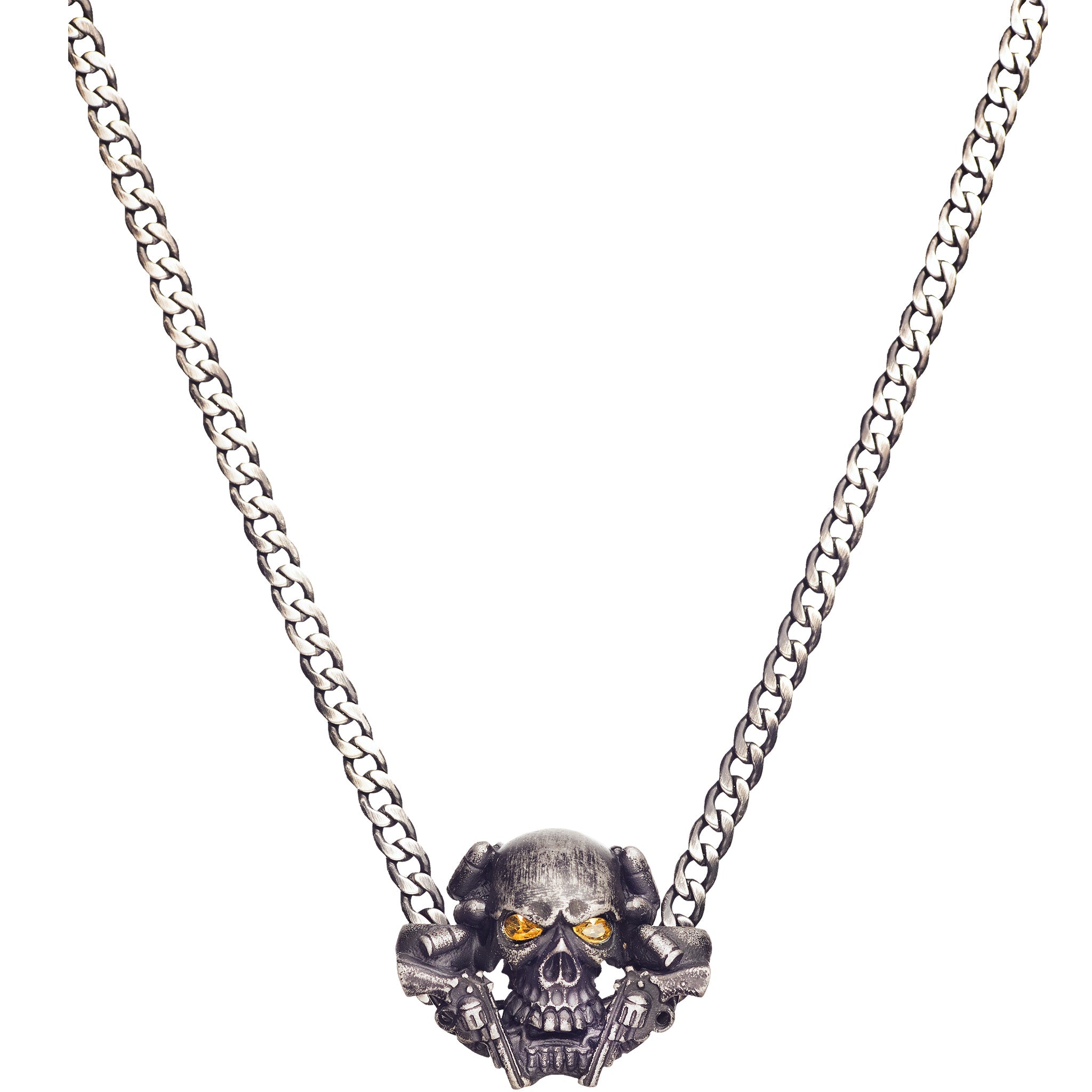 SKULL WITH PISTOLS
