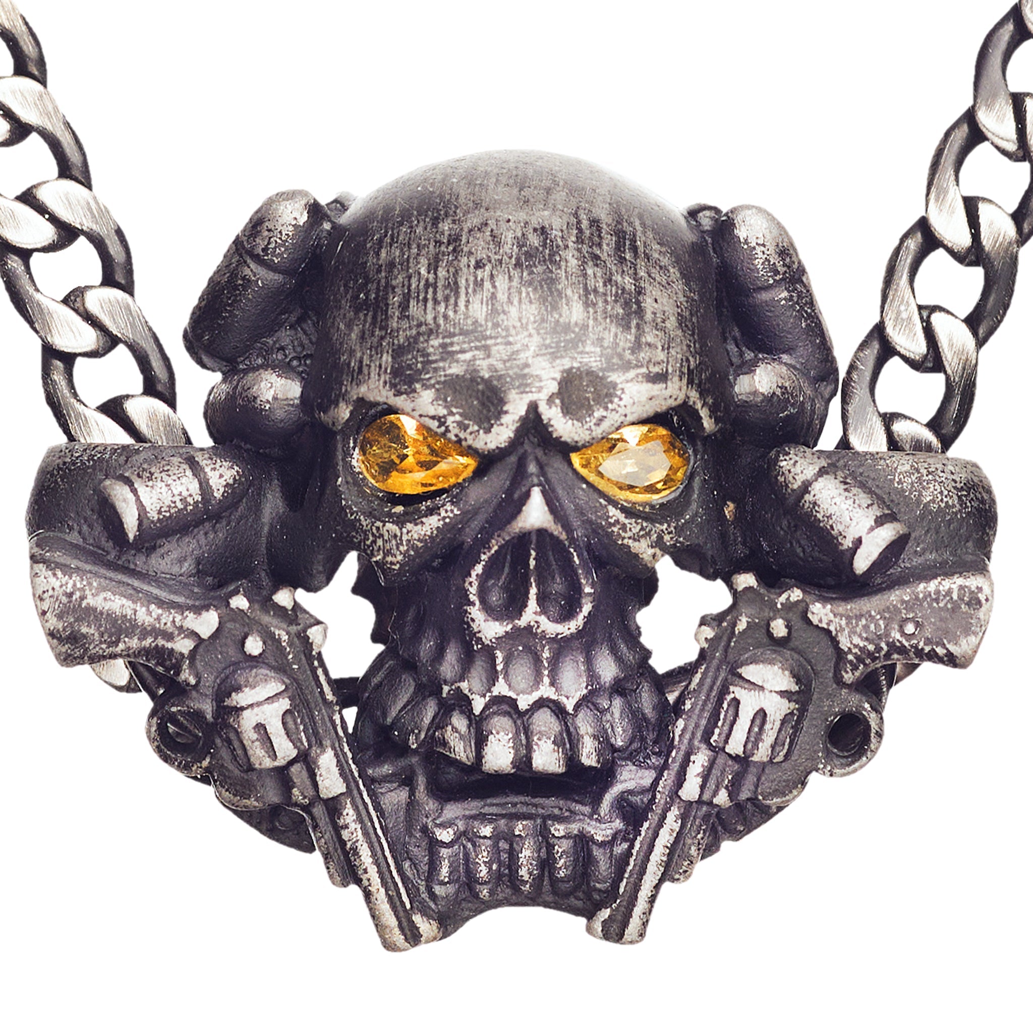SKULL WITH PISTOLS