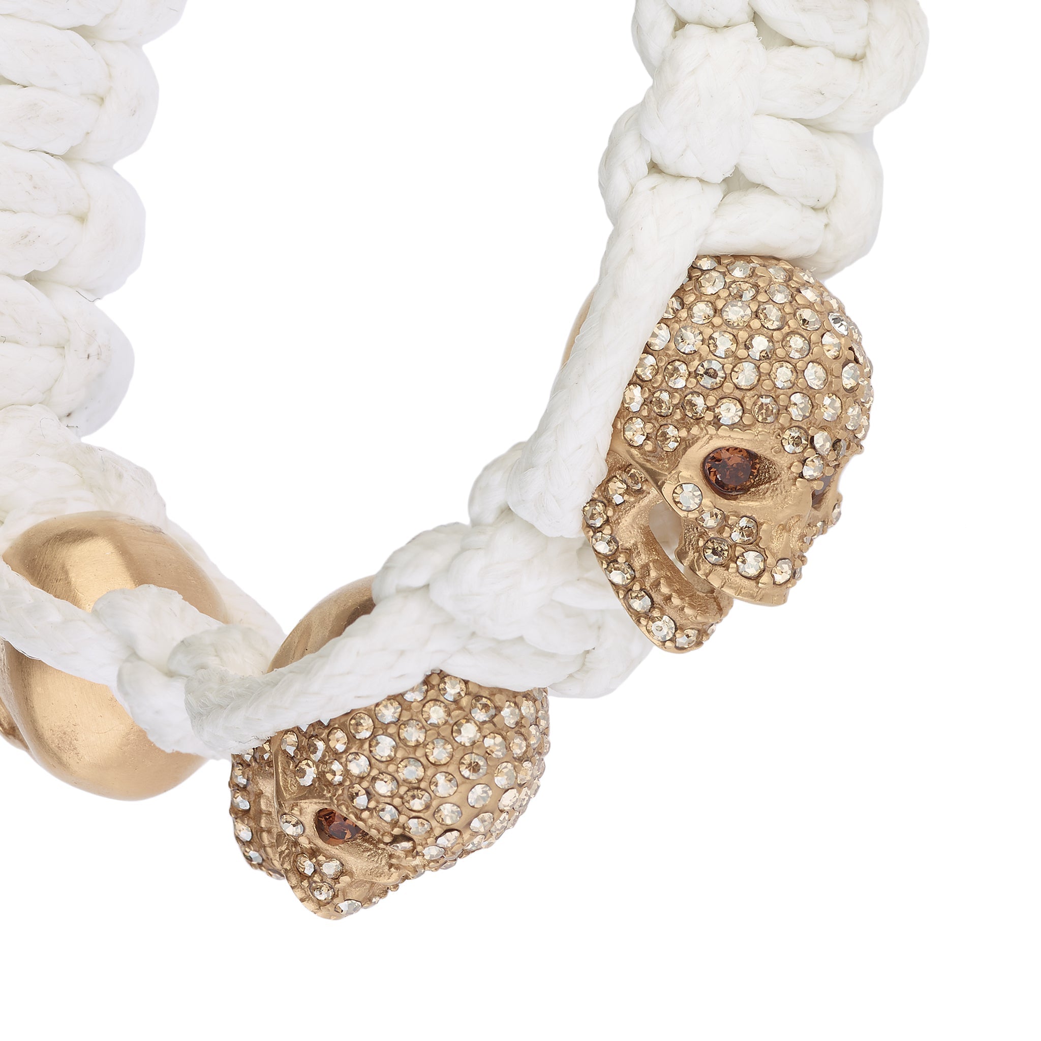 SKULLY CRYSTALS - GOLD & WHITE