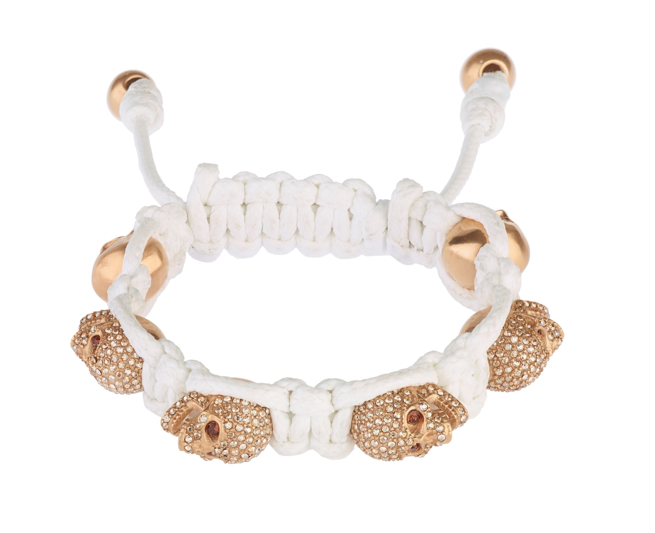 SKULLY CRYSTALS - GOLD & WHITE