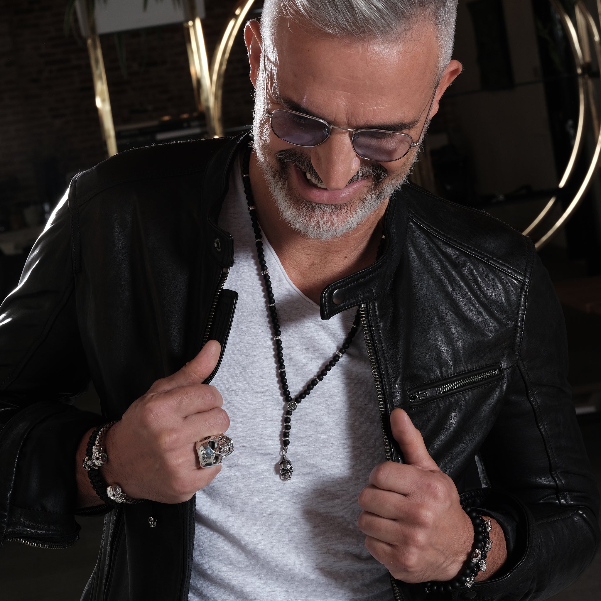 SKULL ROSARIO BLACK