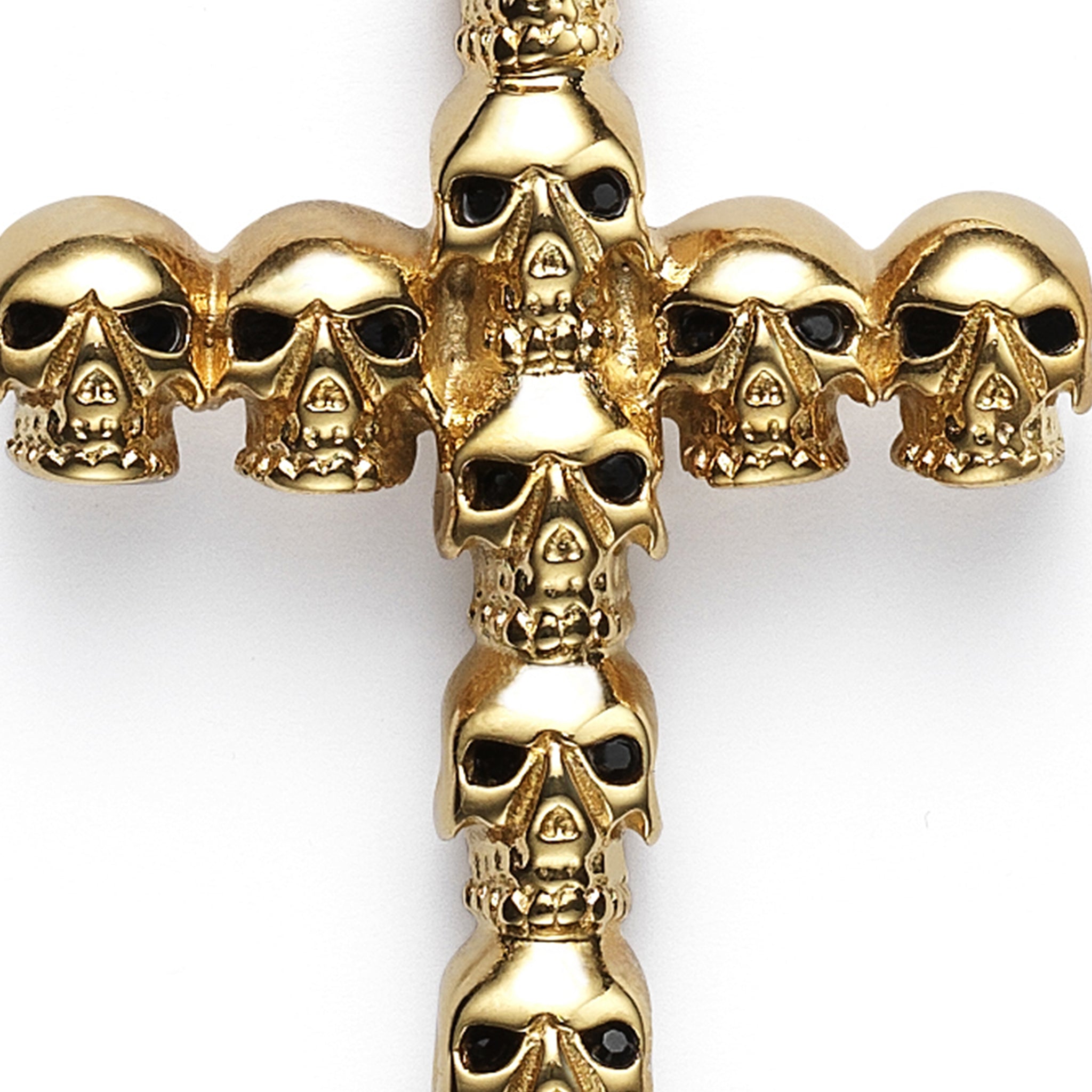 SKULL CROSS BLACK EYES