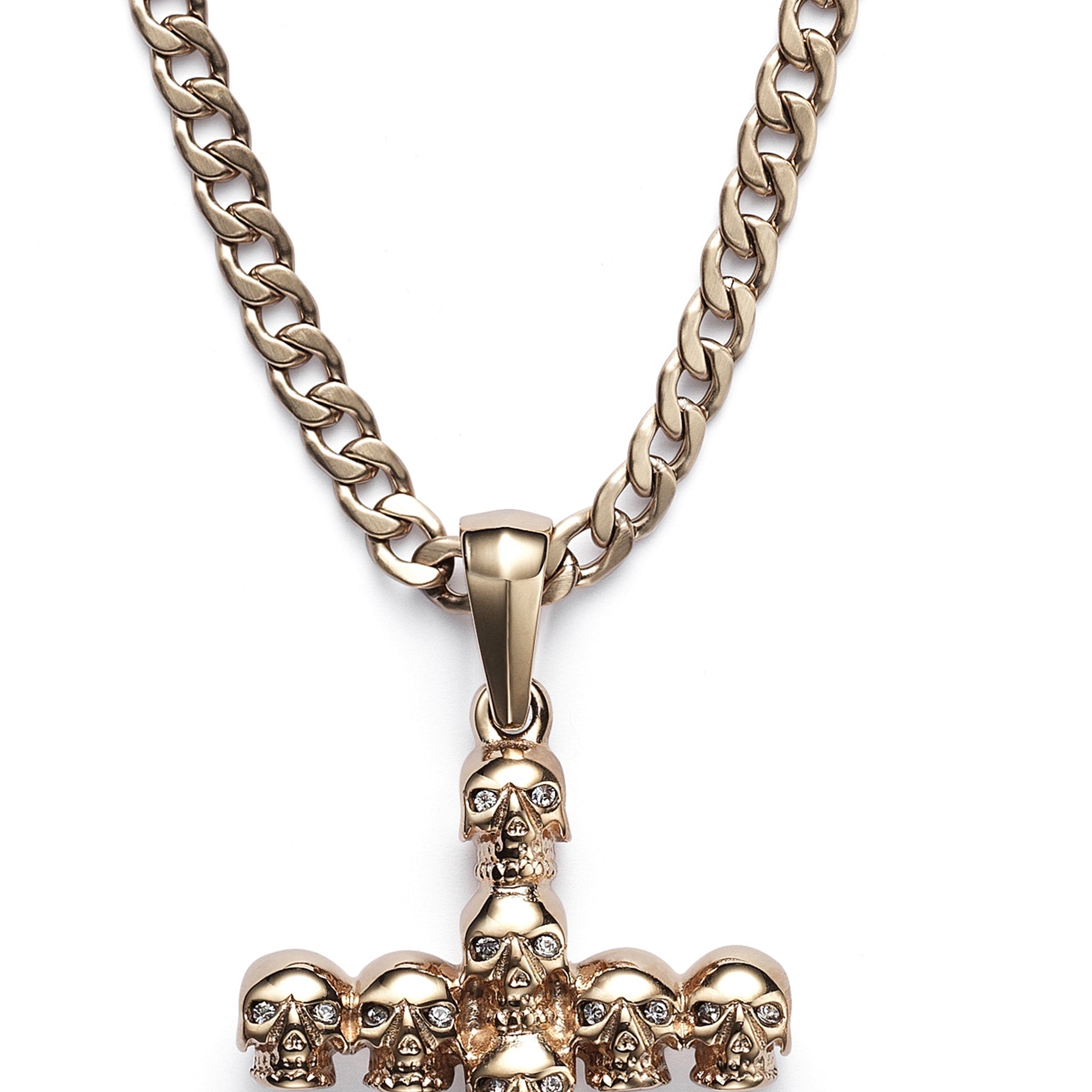 SKULL CROSS WHITE EYES