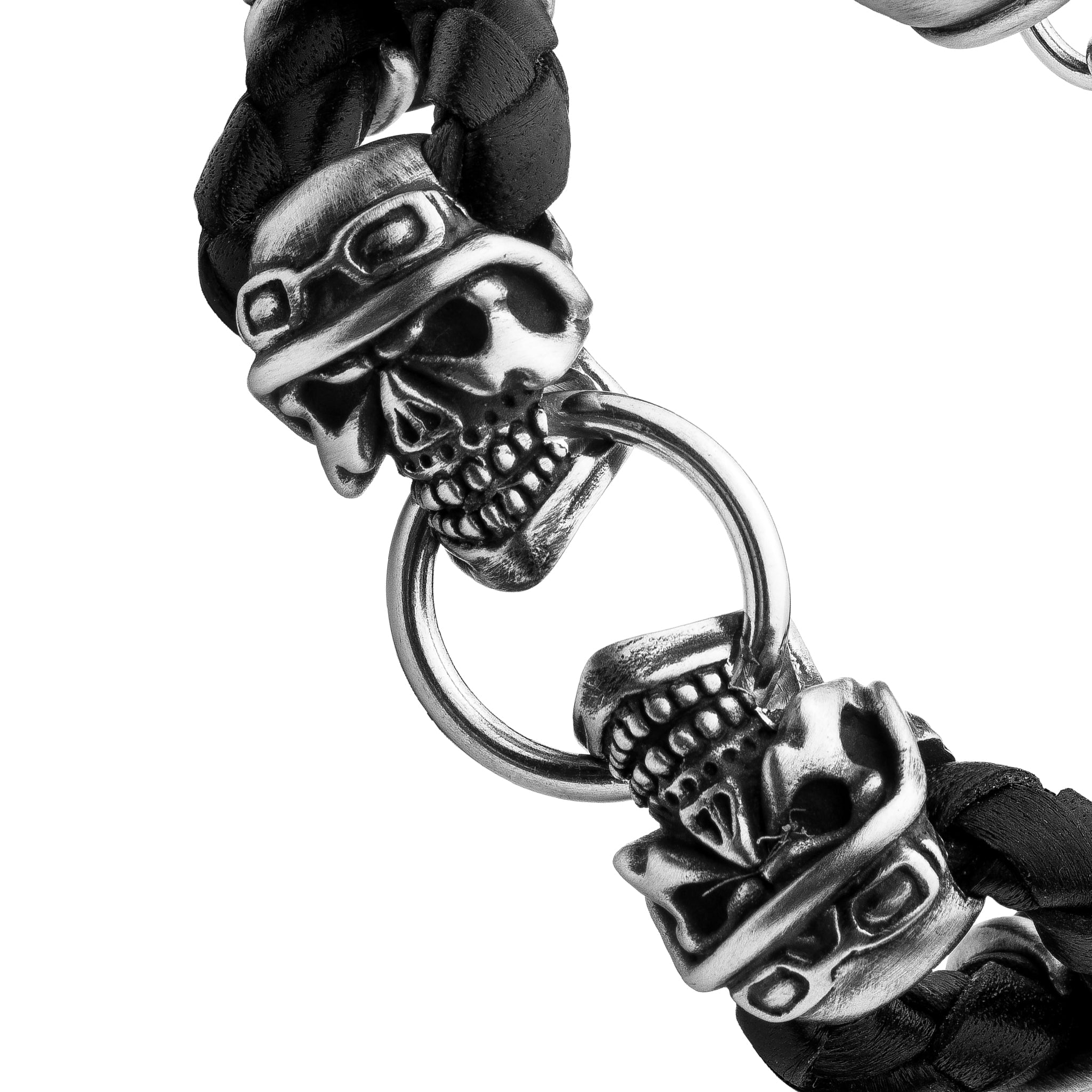 RIDER SKULL STEEL & LEATHER
