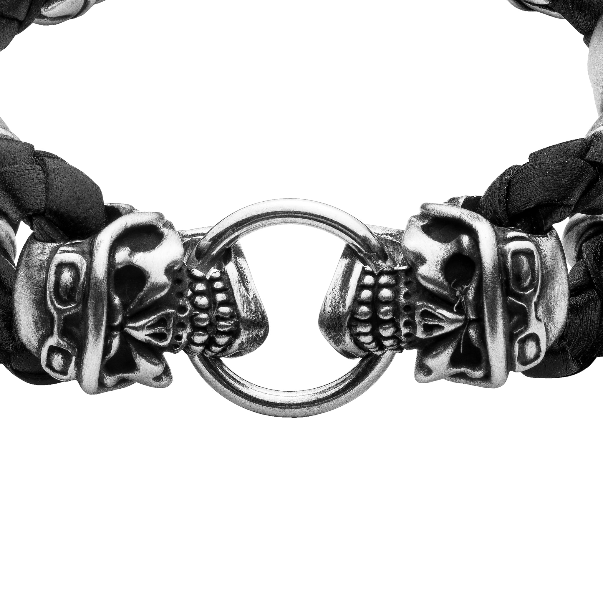 RIDER SKULL STEEL & LEATHER