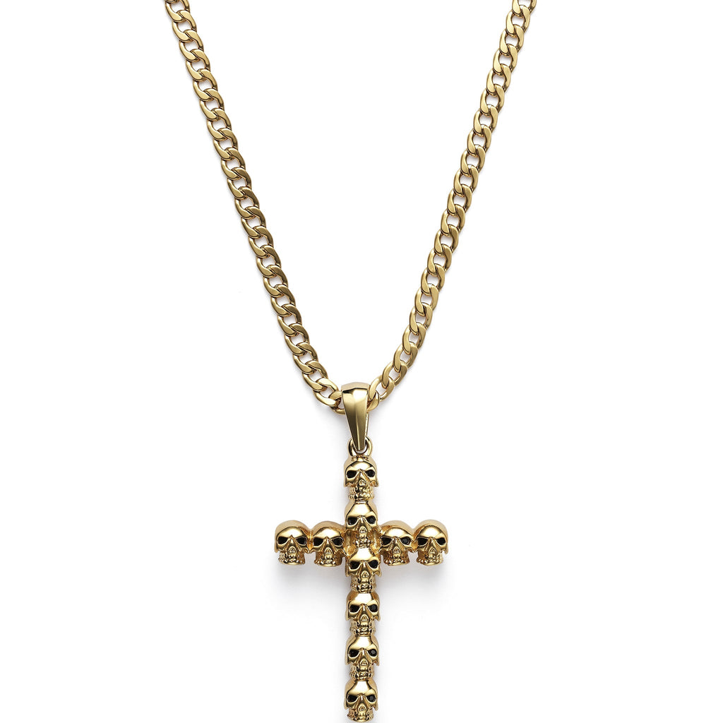 SKULL CROSS BLACK EYES