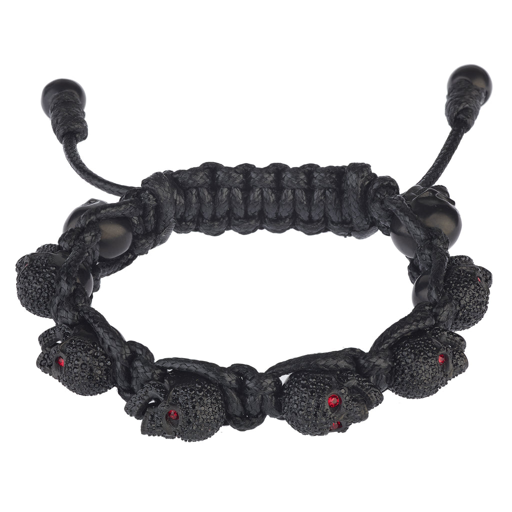 SKULLY CRYSTALS - BLACK & RED