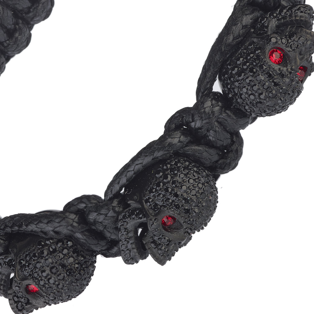 SKULLY CRYSTALS - BLACK & RED