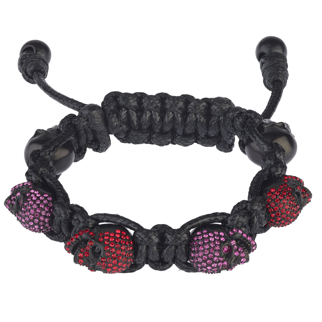 SKULLY CRYSTALS - PINK & RED