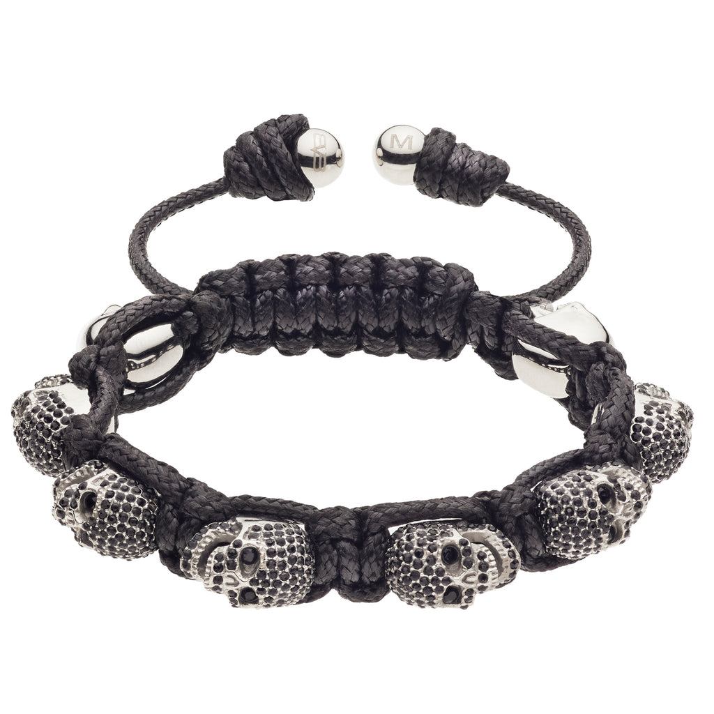 SKULLY CRYSTAL - SILVER & BLACK
