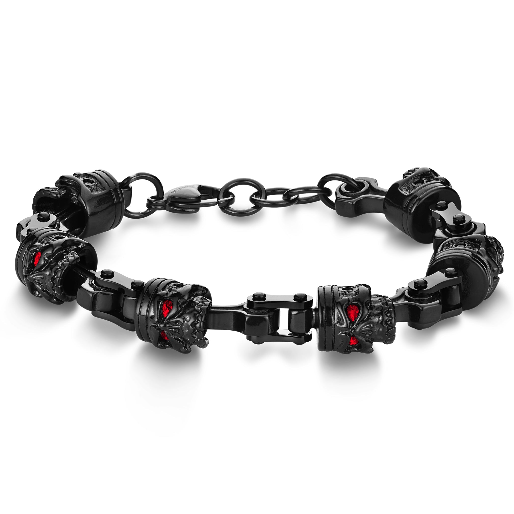 PISTON SKULL BLACK RED EYES