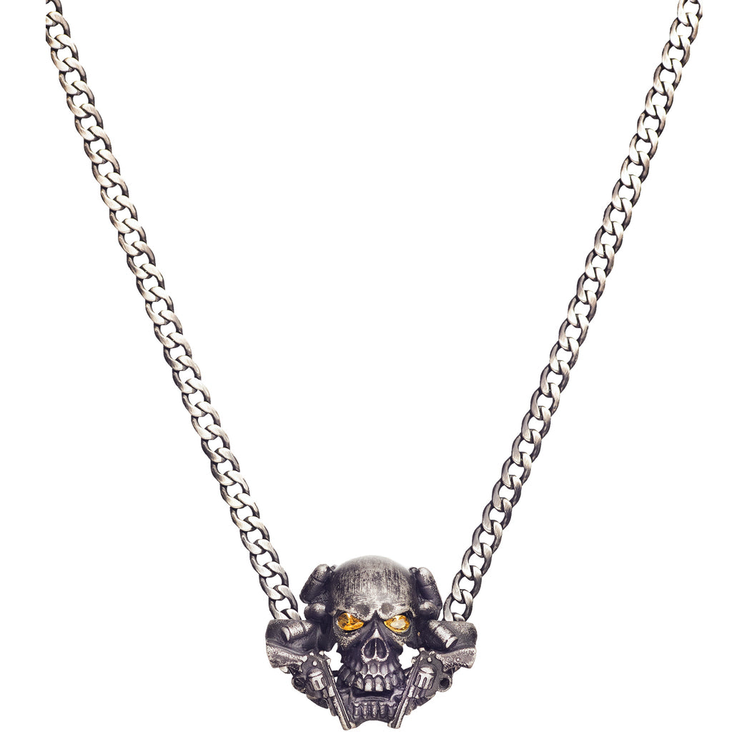 SKULL WITH PISTOLS