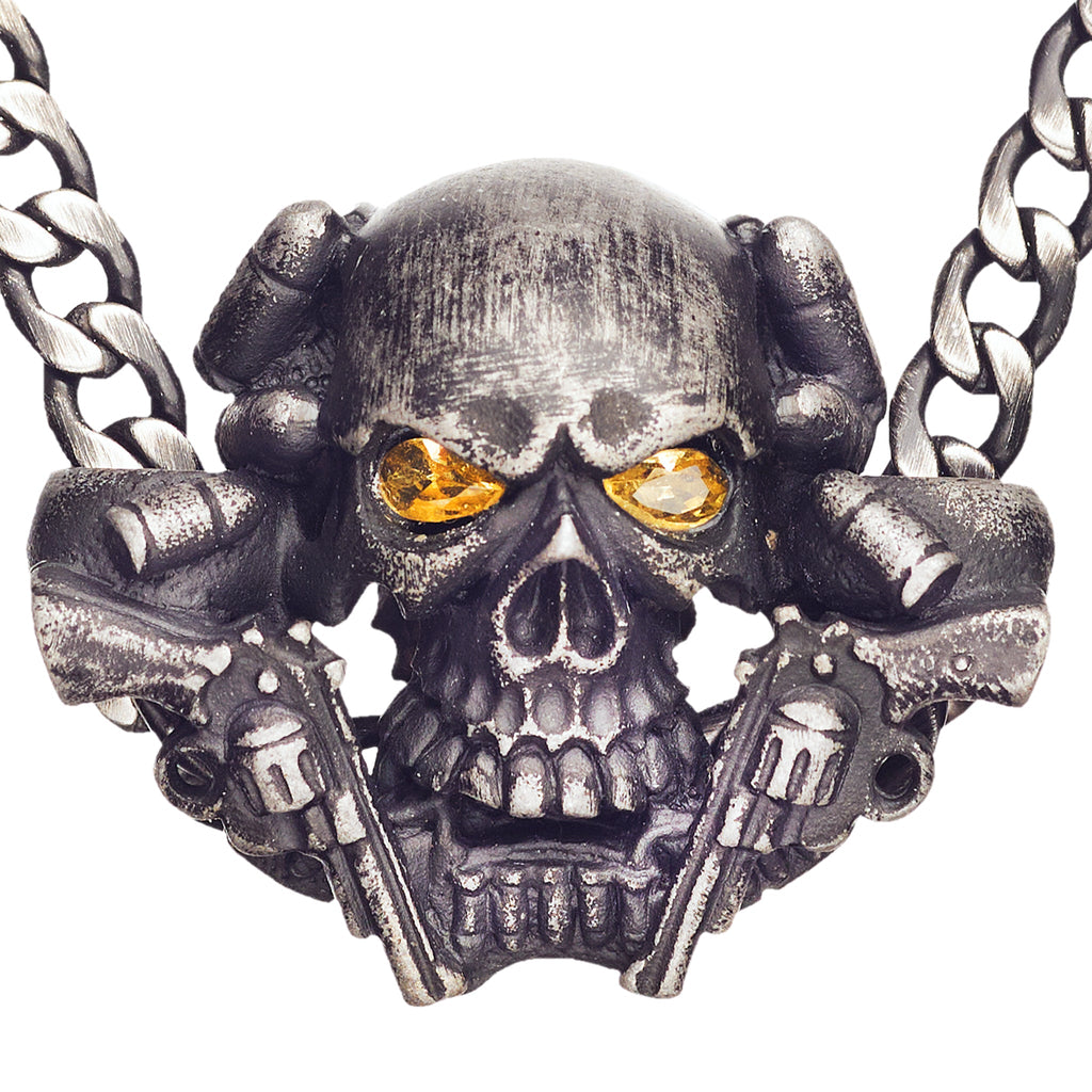 SKULL WITH PISTOLS