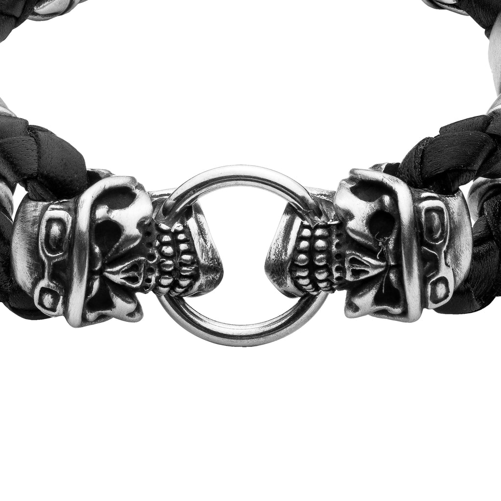 RIDER SKULL STEEL & LEATHER